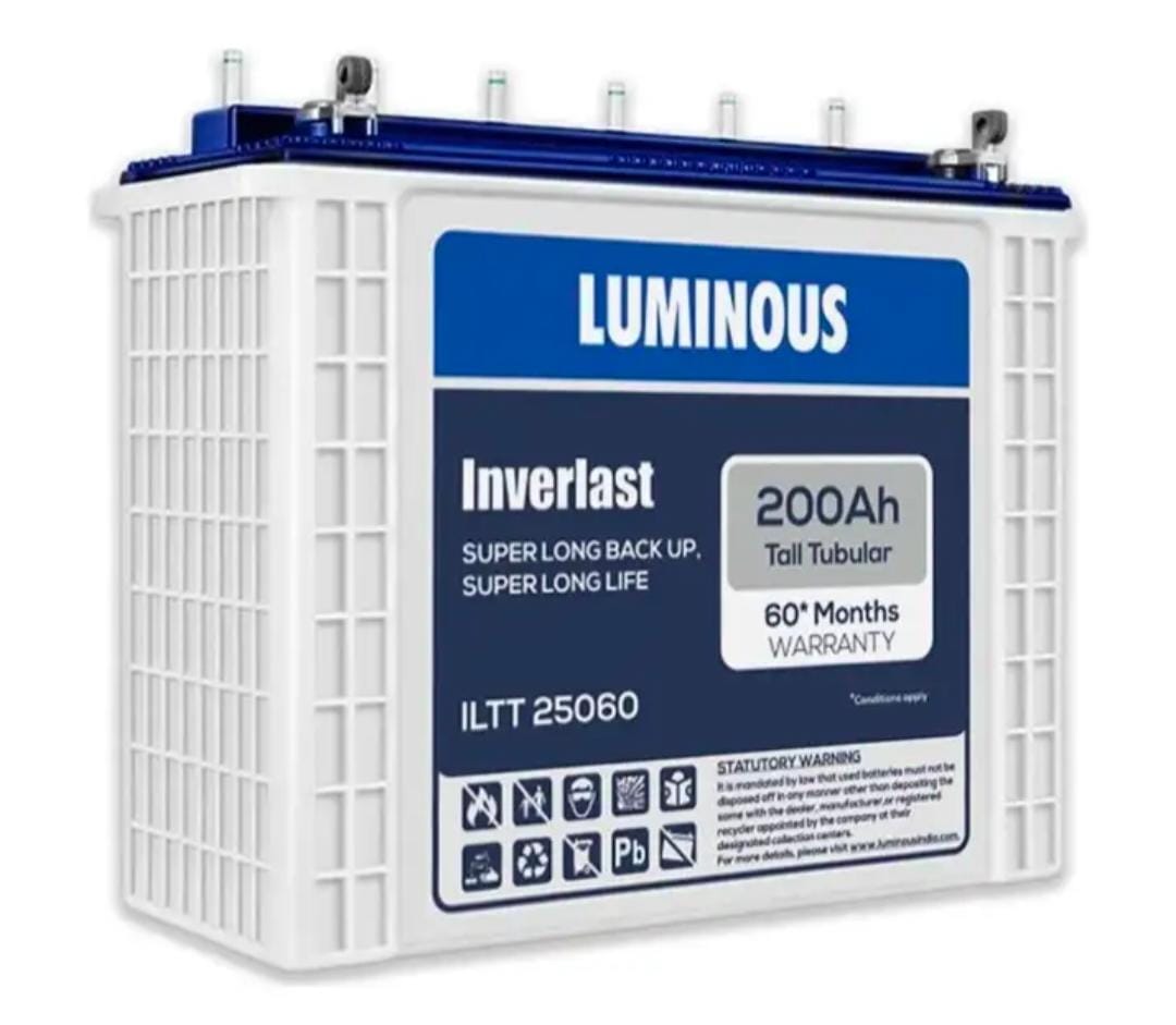 Combo: Luminous EVO S 1850 + Inverlast ILTT 25060 (200 Ah) Battery